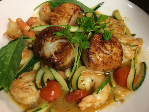 Chef Joshua Mitchell Scallops and Prawns